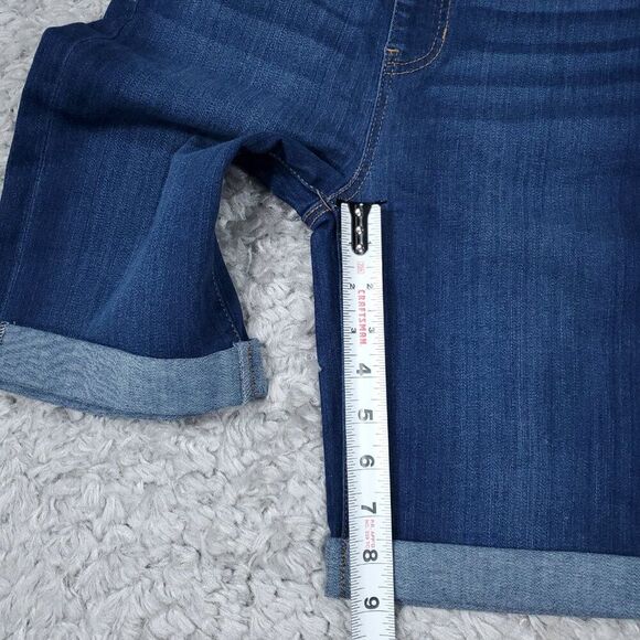 Liverpool Chloe Bermuda Pull On Stretch Jean Shorts Size 2 26 Blue Rolled - Picture 9 of 9